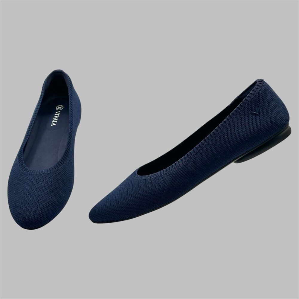 Vivaia Tamia 2.0 Comfortable Ballet Flats Shoes Size 39.5/US 8.5 Navy Blue
